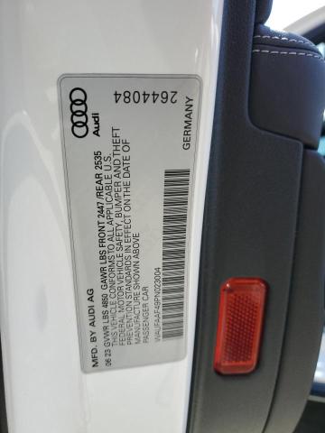 WAUFAAF49PN023004 - 2023 AUDI A4 PRESTIGE 45 WHITE photo 13