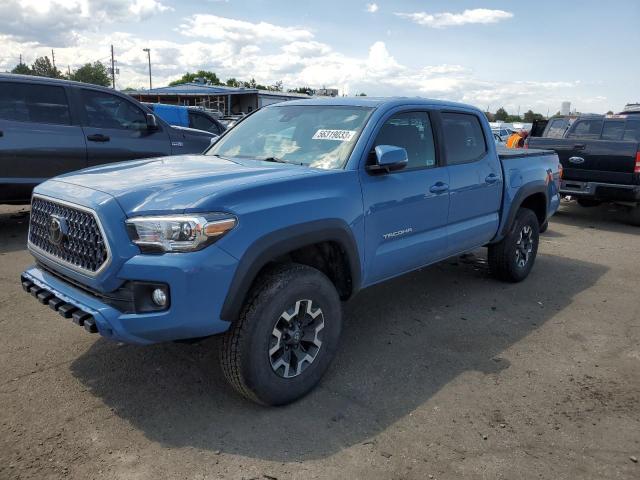 3TMCZ5AN1KM218426 - 2019 TOYOTA TACOMA DOUBLE CAB BLUE photo 1