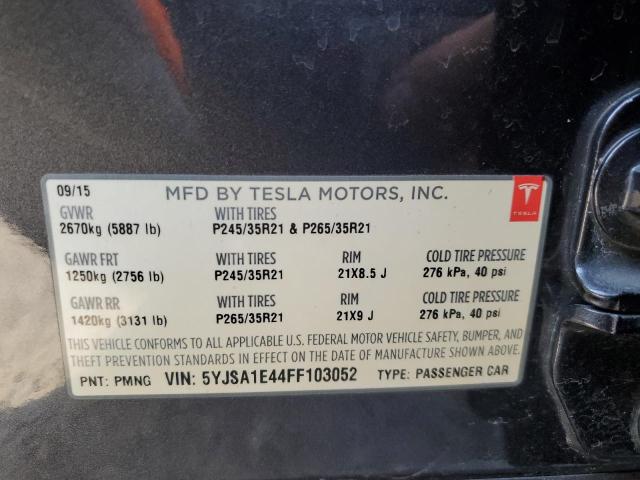 5YJSA1E44FF103052 - 2015 TESLA MODEL S 灰色 照片 13