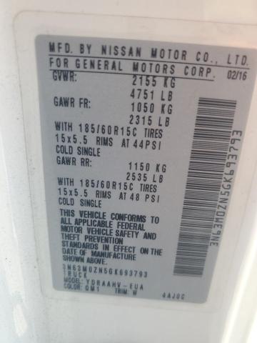 3N63M0ZN5GK693793 - 2016 CHEVROLET CITY EXPRE LT 白色 照片 13