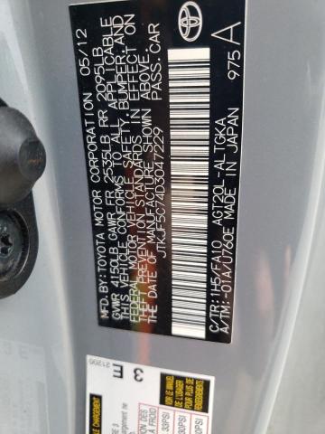 JTKJF5C74D3047229 - 2013 TOYOTA SCION TC 灰色 照片 12