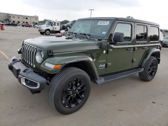 1C4JJXP62MW701016 - 2021 JEEP WRANGLER U SAHARA 4XE GREEN photo 1