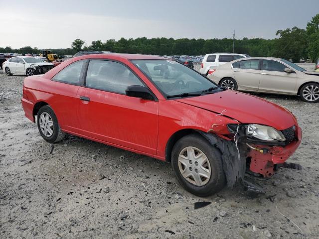 1HGEM22104L029127 - 2004 HONDA CIVIC DX VP წითელი ფოტო 4