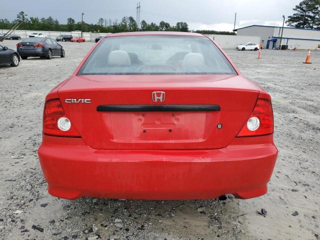 1HGEM22104L029127 - 2004 HONDA CIVIC DX VP წითელი ფოტო 6