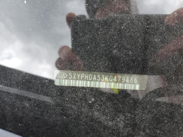 5XYPHDA53KG479486 - 2019 KIA SORENTO EX ნაცრისფერი ფოტო 12