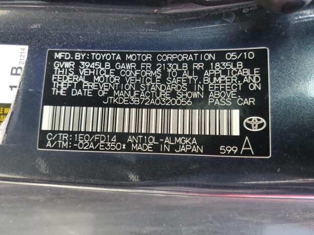 JTKDE3B72A0320056 - 2010 TOYOTA SCION TC 石墨色 照片 12