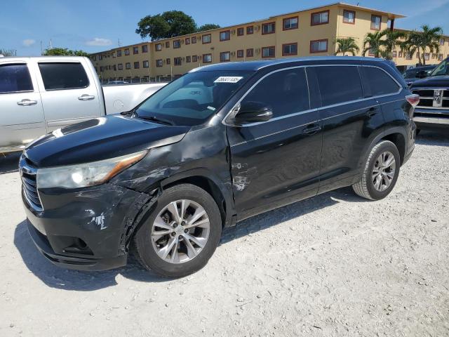 5TDKKRFH7FS097773 - 2015 TOYOTA HIGHLANDER XLE BLACK photo 1