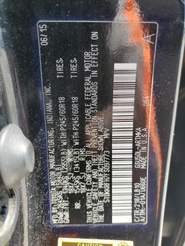 5TDKKRFH7FS097773 - 2015 TOYOTA HIGHLANDER XLE BLACK photo 13