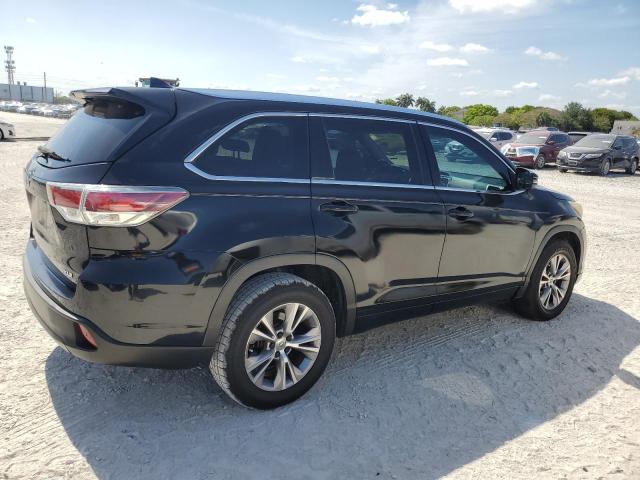 5TDKKRFH7FS097773 - 2015 TOYOTA HIGHLANDER XLE BLACK photo 3