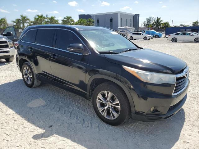 5TDKKRFH7FS097773 - 2015 TOYOTA HIGHLANDER XLE BLACK photo 4