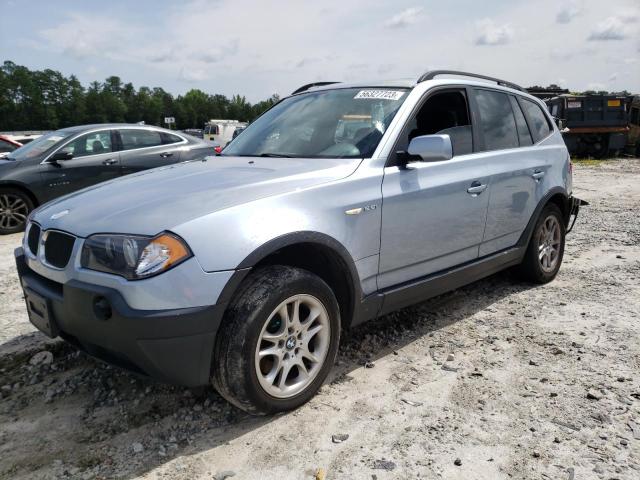 WBXPA73484WC35337 - 2004 BMW X3 2.5I BLUE photo 1