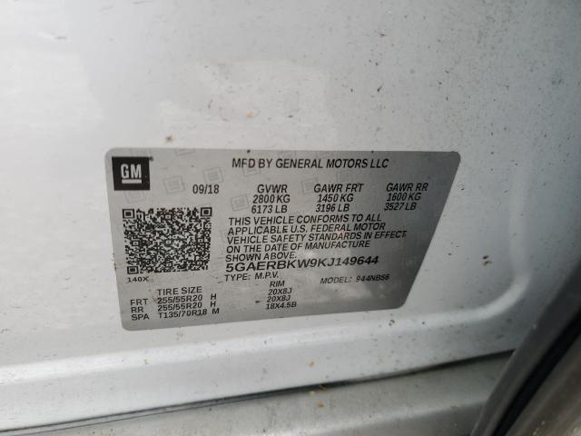 5GAERBKW9KJ149644 - 2019 BUICK ENCLAVE ESSENCE 白色 照片 14