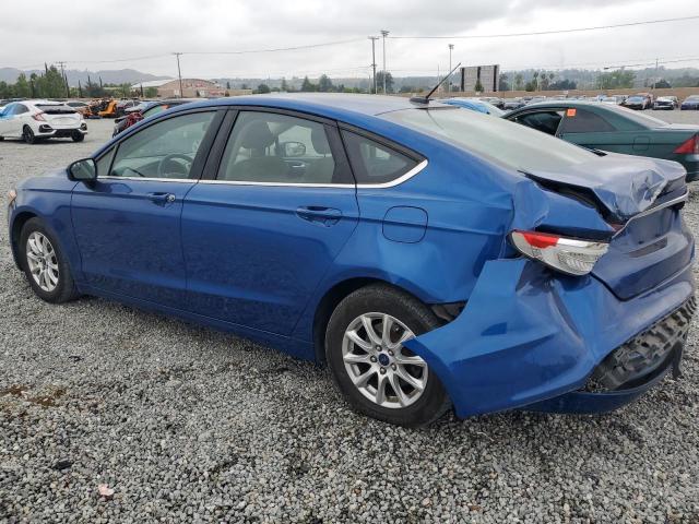 3FA6P0G70HR180476 - 2017 FORD FUSION S BLUE photo 2