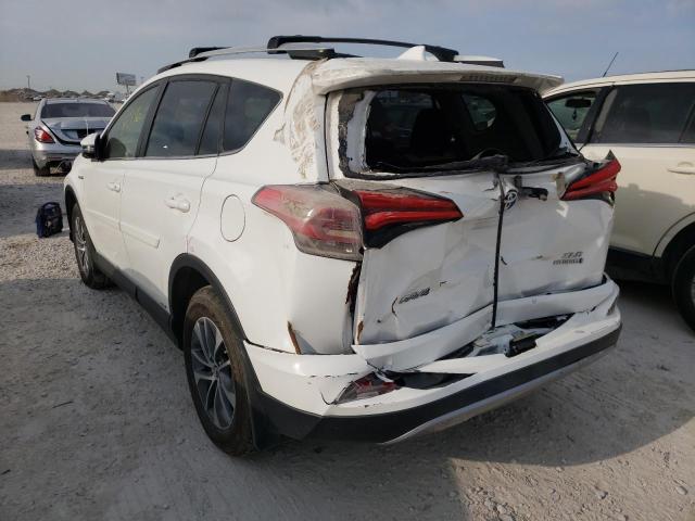 JTMRJREV9GD013281 - 2016 TOYOTA RAV4 HV XLE WHITE photo 3