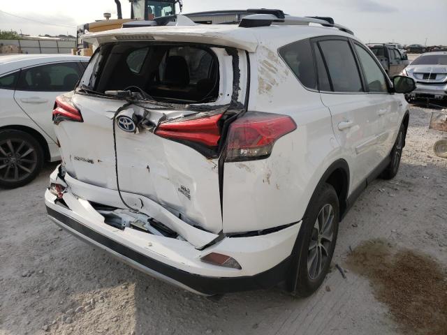 JTMRJREV9GD013281 - 2016 TOYOTA RAV4 HV XLE WHITE photo 4