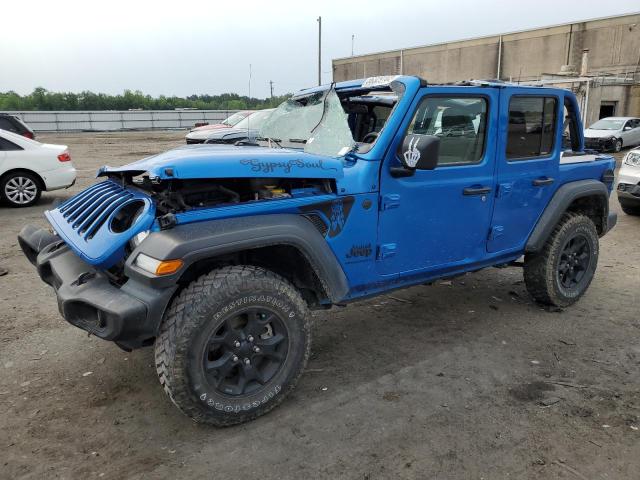 1C4HJXDM3PW530878 - 2023 JEEP WRANGLER SPORT BLUE photo 1