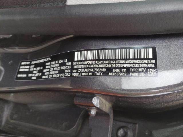 ZASFAKPN4J7B82189 - 2018 ALFA ROMEO STELVIO SPORT Grau Foto 13