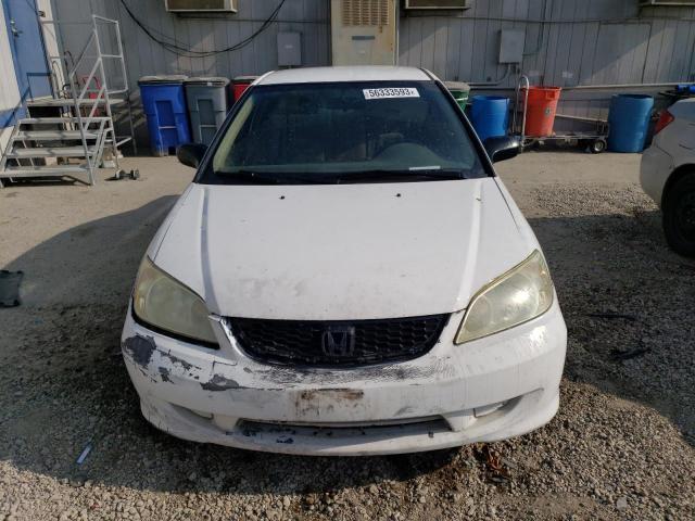 1HGEM22174L048628 - 2004 HONDA CIVIC DX VP WHITE photo 5