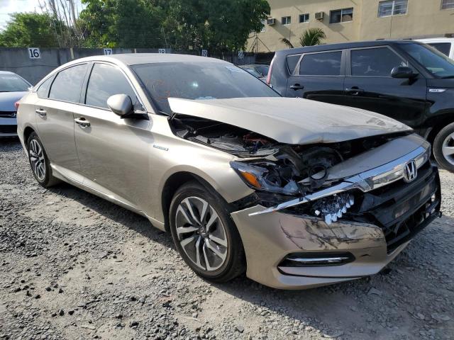 1HGCV3F46JA011379 - 2018 HONDA ACCORD HYBRID EX BEIGE photo 4