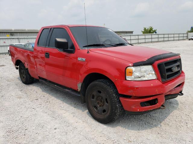 1FTRX14W55FB60175 - 2005 FORD F150 RED photo 4