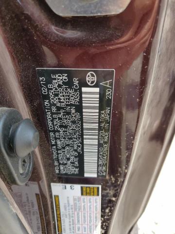 JTKJF5C77D3062789 - 2013 TOYOTA SCION TC Bənövşəyi foto 12