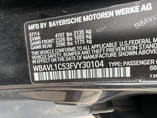 WBAVL1C53FVY30104 - 2015 BMW X1 XDRIVE28I BLACK photo 10