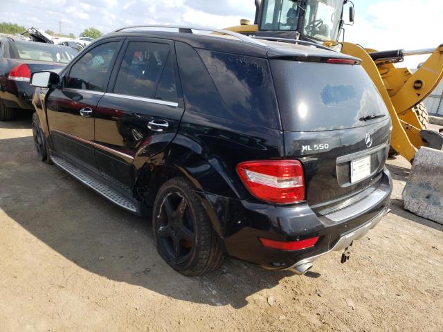 4JGBB7CB2BA692604 - 2011 MERCEDES-BENZ ML 550 4MATIC BLACK photo 3