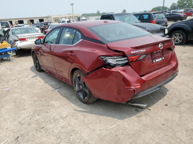 3N1AB8DV9PY259205 - 2023 NISSAN SENTRA SR MAROON photo 2