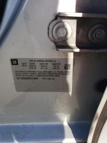 1G11H5SA5DF270689 - 2013 CHEVROLET MALIBU LTZ SILVER photo 13