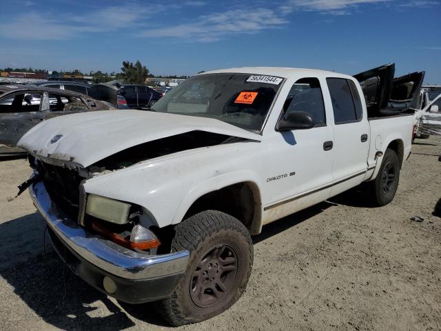 1B7HG48Z72S677126 - 2002 DODGE DAKOTA QUAD SLT WHITE photo 1