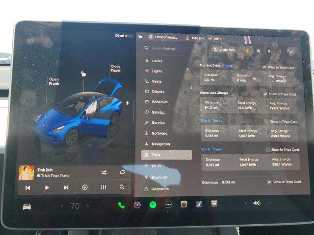 7SAYGDED8RF207691 - 2024 TESLA MODEL Y BLUE photo 9