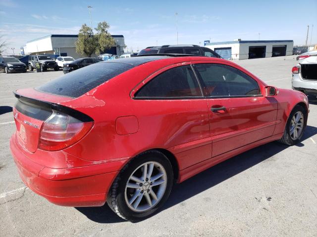 WDBRN47J72A254797 - 2002 MERCEDES-BENZ C 230K SPORT COUPE RED photo 3