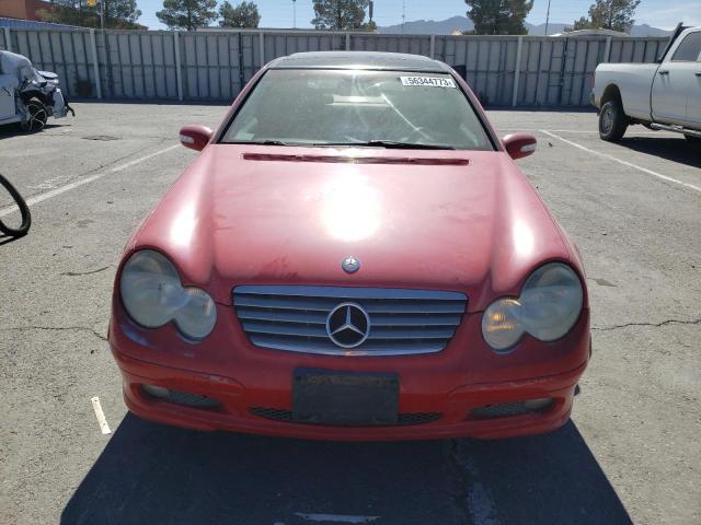 WDBRN47J72A254797 - 2002 MERCEDES-BENZ C 230K SPORT COUPE RED photo 5