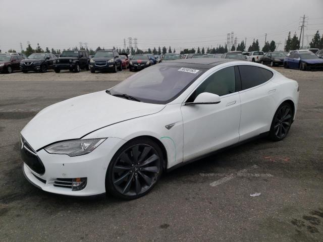 5YJSA1S22FF095763 - 2015 TESLA MODEL S 70D WHITE photo 1