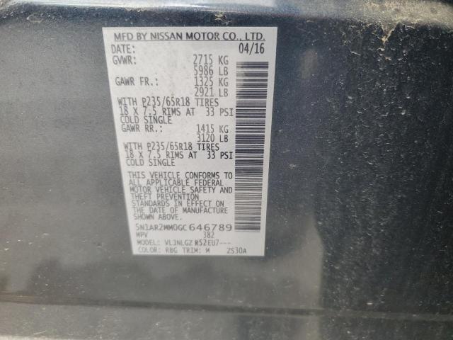 5N1AR2MM0GC646789 - 2016 NISSAN PATHFINDER S GRAY photo 13