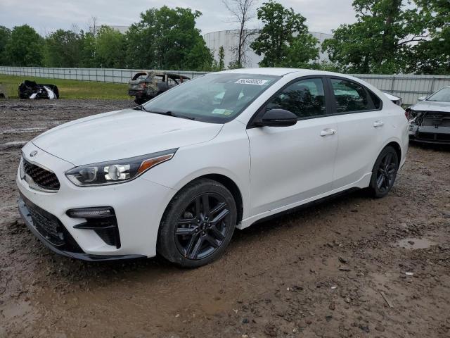 3KPF34AD6ME405674 - 2021 KIA FORTE GT LINE WHITE photo 1