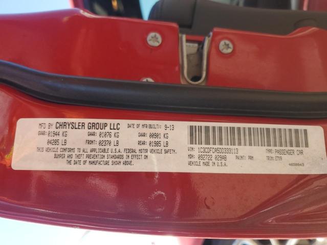 1C3CDFCA5DD333113 - 2013 DODGE DART LIMITED RED photo 12