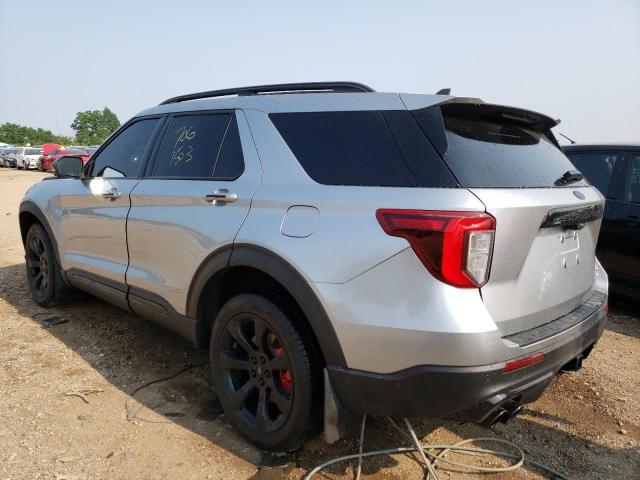 1FM5K8GCXNGA67181 - 2022 FORD EXPLORER ST SILVER photo 2