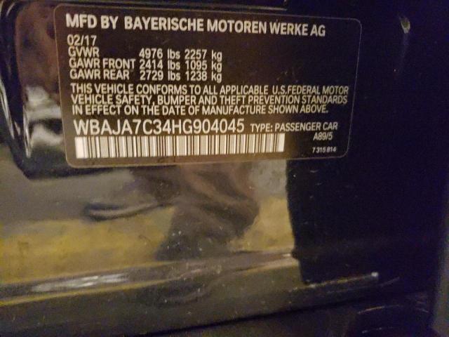 WBAJA7C34HG904045 - 2017 BMW 530 XI Azul foto 12