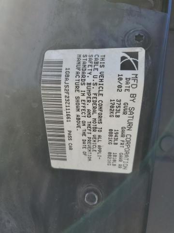 1G8AJ52F23Z111661 - 2003 SATURN ION LEVEL 2 银色 照片 12
