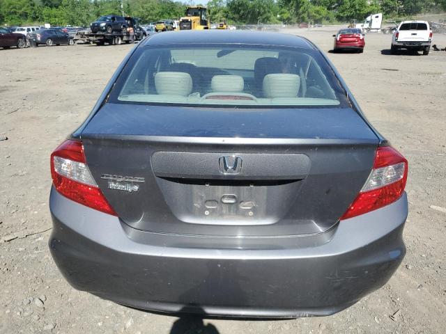 2HGFB2F57CH558027 - 2012 HONDA CIVIC LX GRAY photo 6