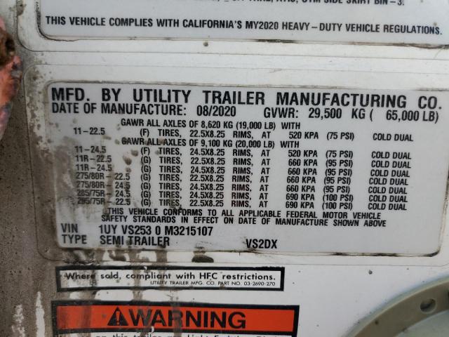 1UYVS2530M3215107 - 2021 UTILITY VS2DX თეთრი ფოტო 10