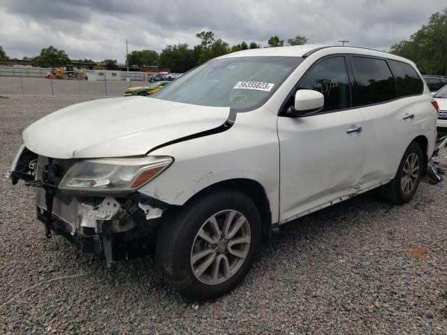 5N1AR2MN6EC693413 - 2014 NISSAN PATHFINDER S WHITE photo 1
