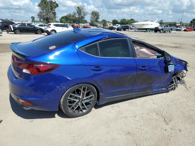 KMHD04LBXLU933886 - 2020 HYUNDAI ELANTRA SPORT BLUE photo 3