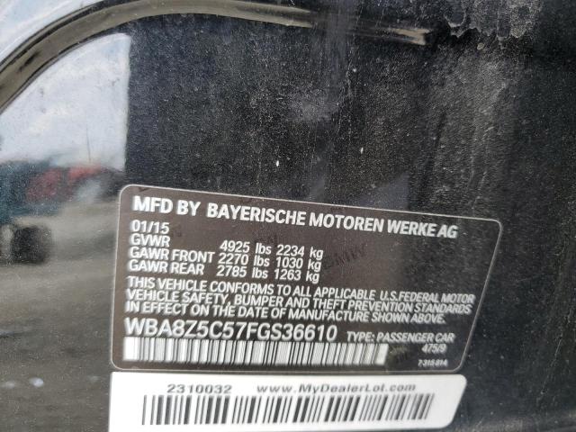 WBA8Z5C57FGS36610 - 2015 BMW 328 XIGT SULEV BLACK photo 12
