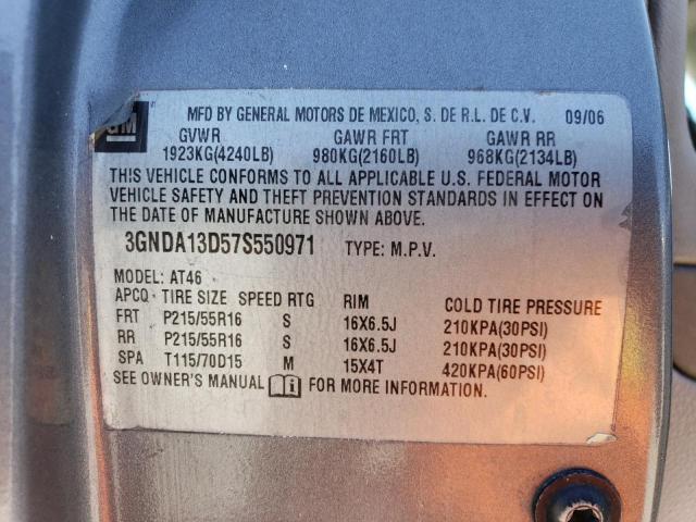 3GNDA13D57S550971 - 2007 CHEVROLET HHR LS 灰色 照片 12