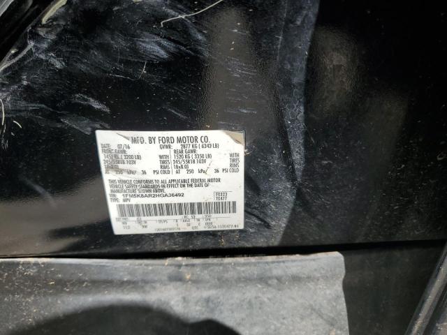 1FM5K8AR2HGA36492 - 2017 FORD EXPLORER POLICE INTERCEPTOR BLACK photo 13