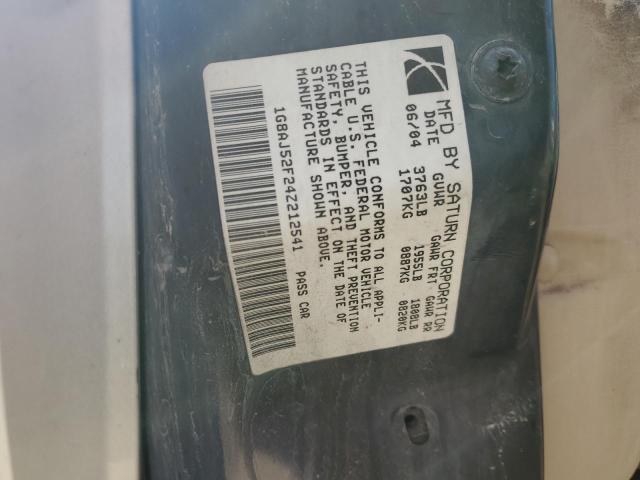 1G8AJ52F24Z212541 - 2004 SATURN ION LEVEL 2 BROWN photo 12