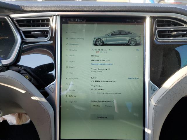 5YJSA1H1XEFP35201 - 2014 TESLA MODEL S Արծաթագույն լուսանկար 9