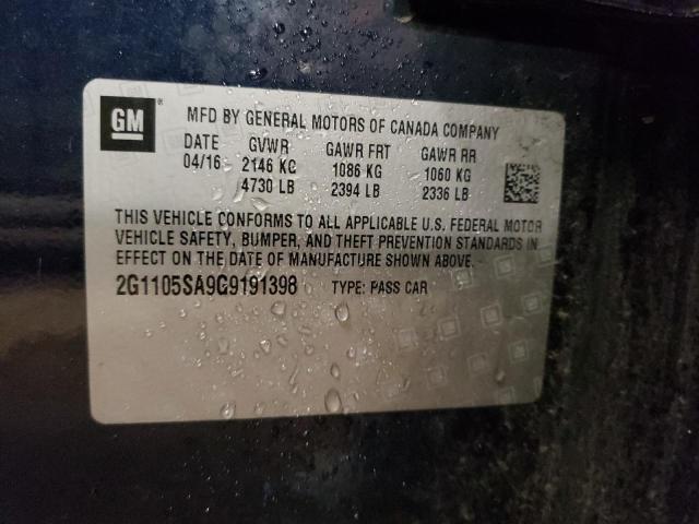 2G1105SA9G9191398 - 2016 CHEVROLET IMPALA LT BLUE photo 12